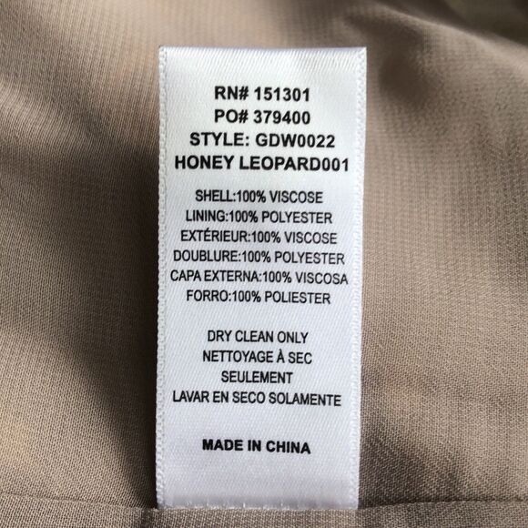 GOOD AMERICAN Honey Leopard Halter Wrap Dress GDW0022 Size 5 XXL New With Tags - Picture 9 of 10